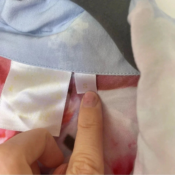 PLUM PRETTY SUGAR Oceane Lulls The Billows Blue Floral Lounge Set Size Small - Picture 6 of 15